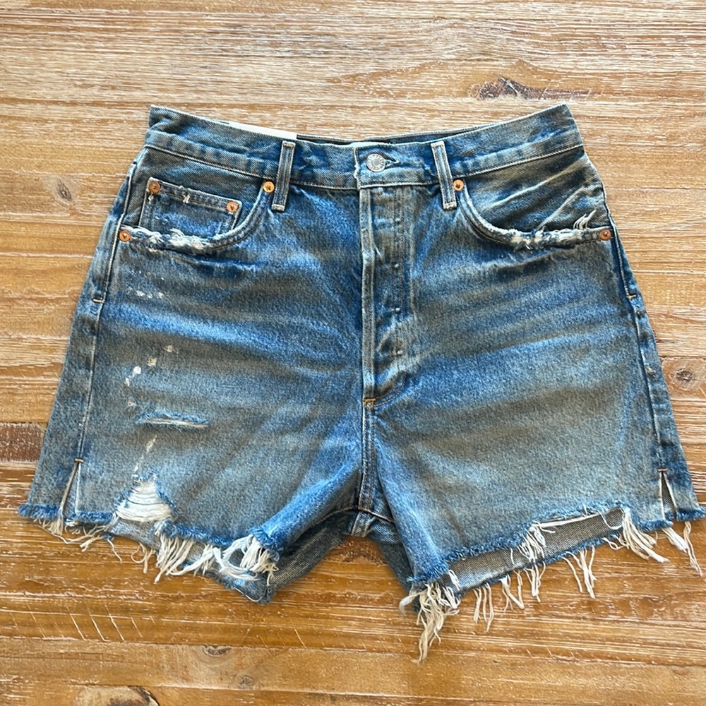 NWT AGOLDE Dee Super High Rise Jean Shorts with Button Fly Size 29
